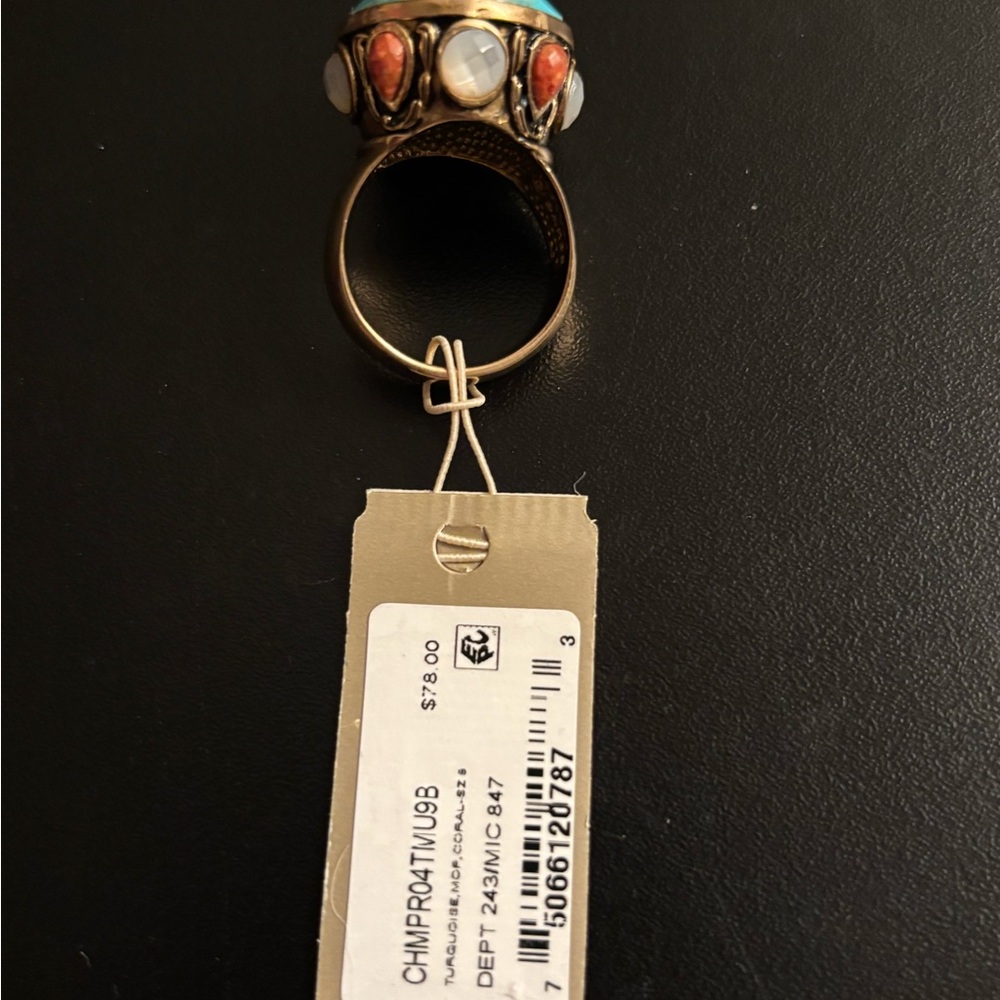 Genuine Turquoise, Coral, and Mop Jewelry Set - Picture 7 of 15
